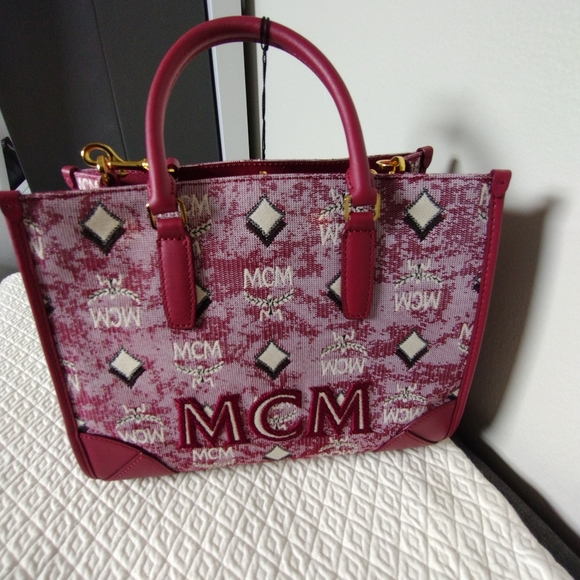 MCM Vintage Jacquard Small Tote